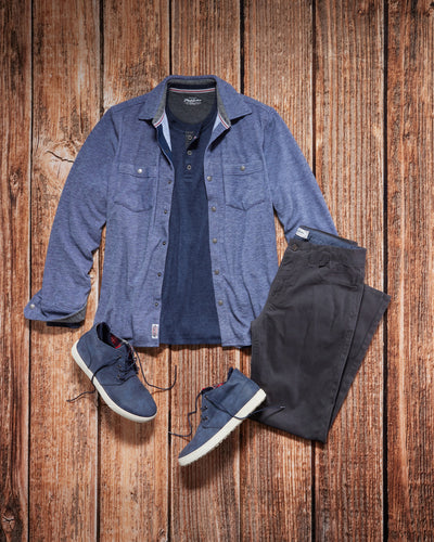 HERO TEXTURED KNIT FLANNEL SHIRT