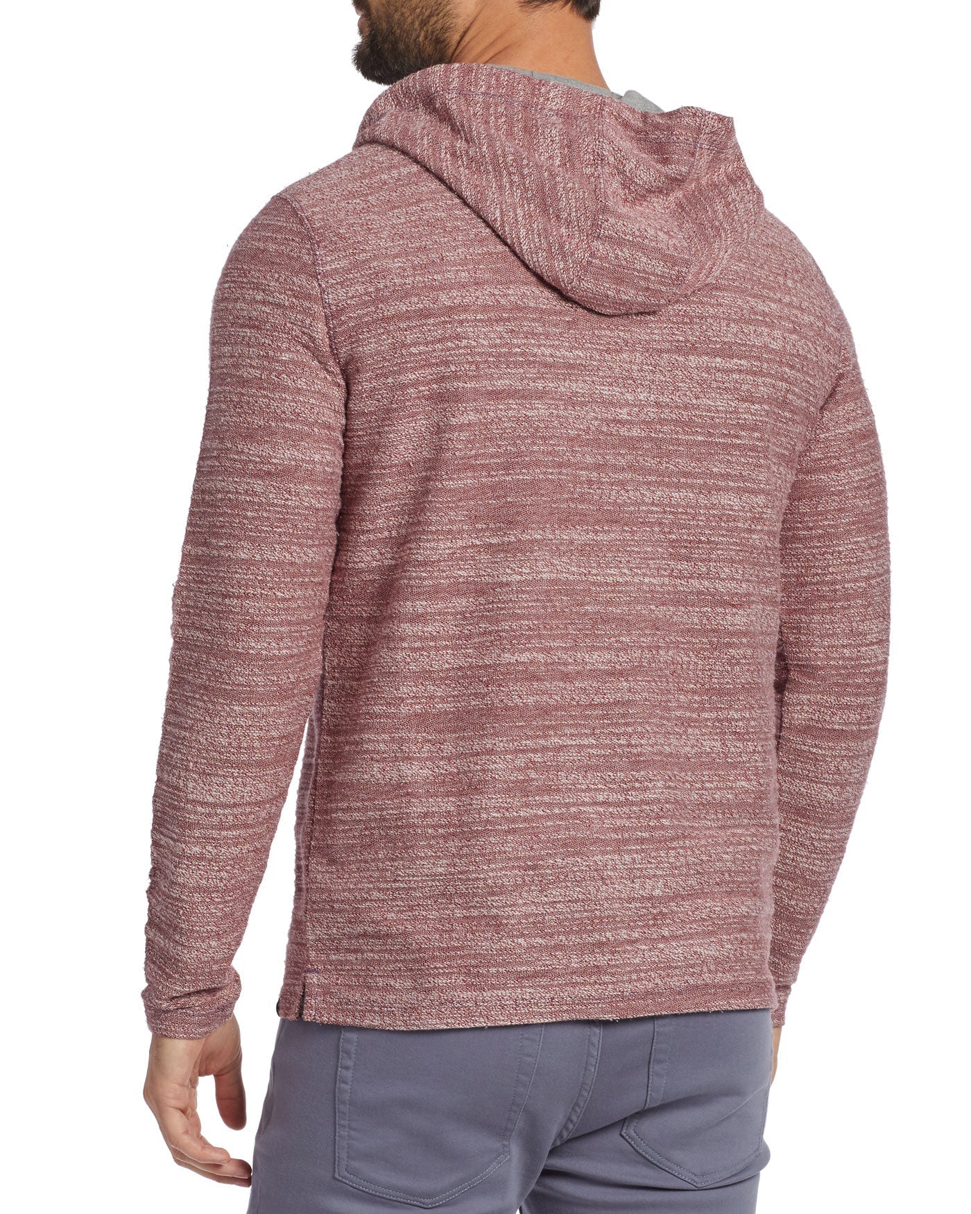 RILEY TEXTURED TERRY HOODED HENLEY