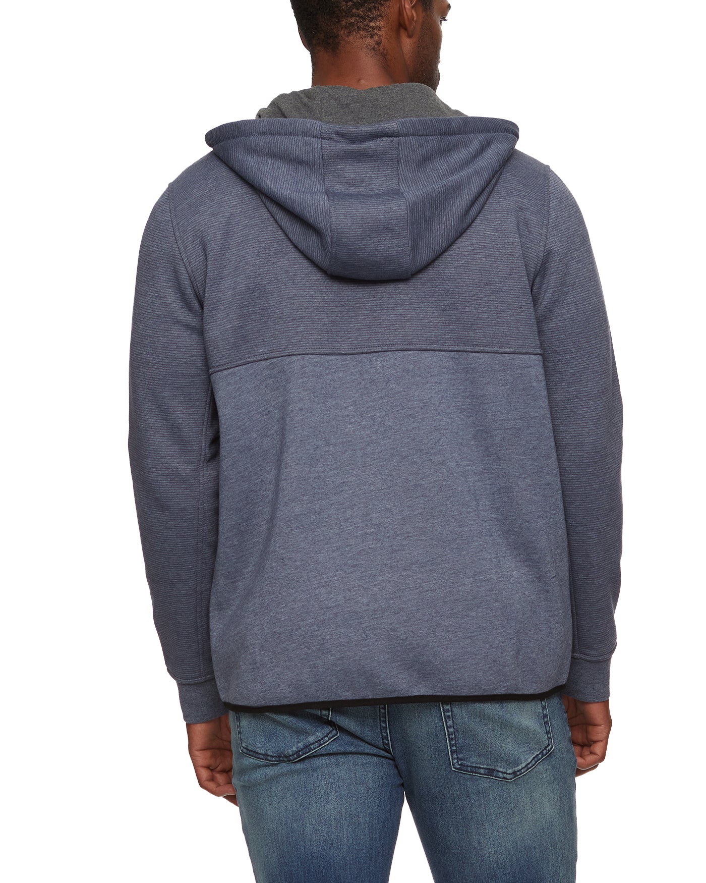 TRENT BLOCKED BONDED FLEECE FULL-ZIP HOODIE