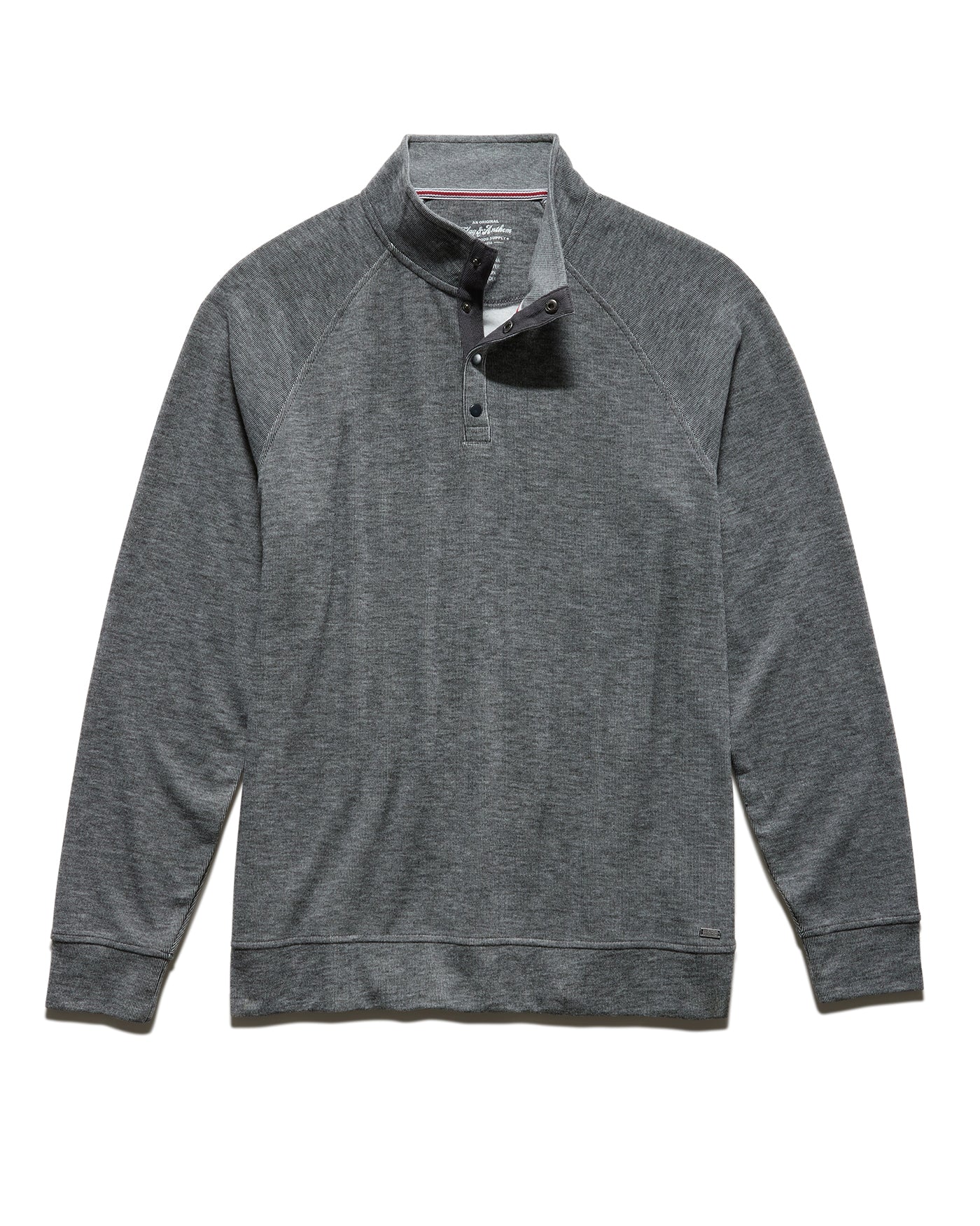 HERO TEXTURED KNIT 1/4-SNAP PULLOVER