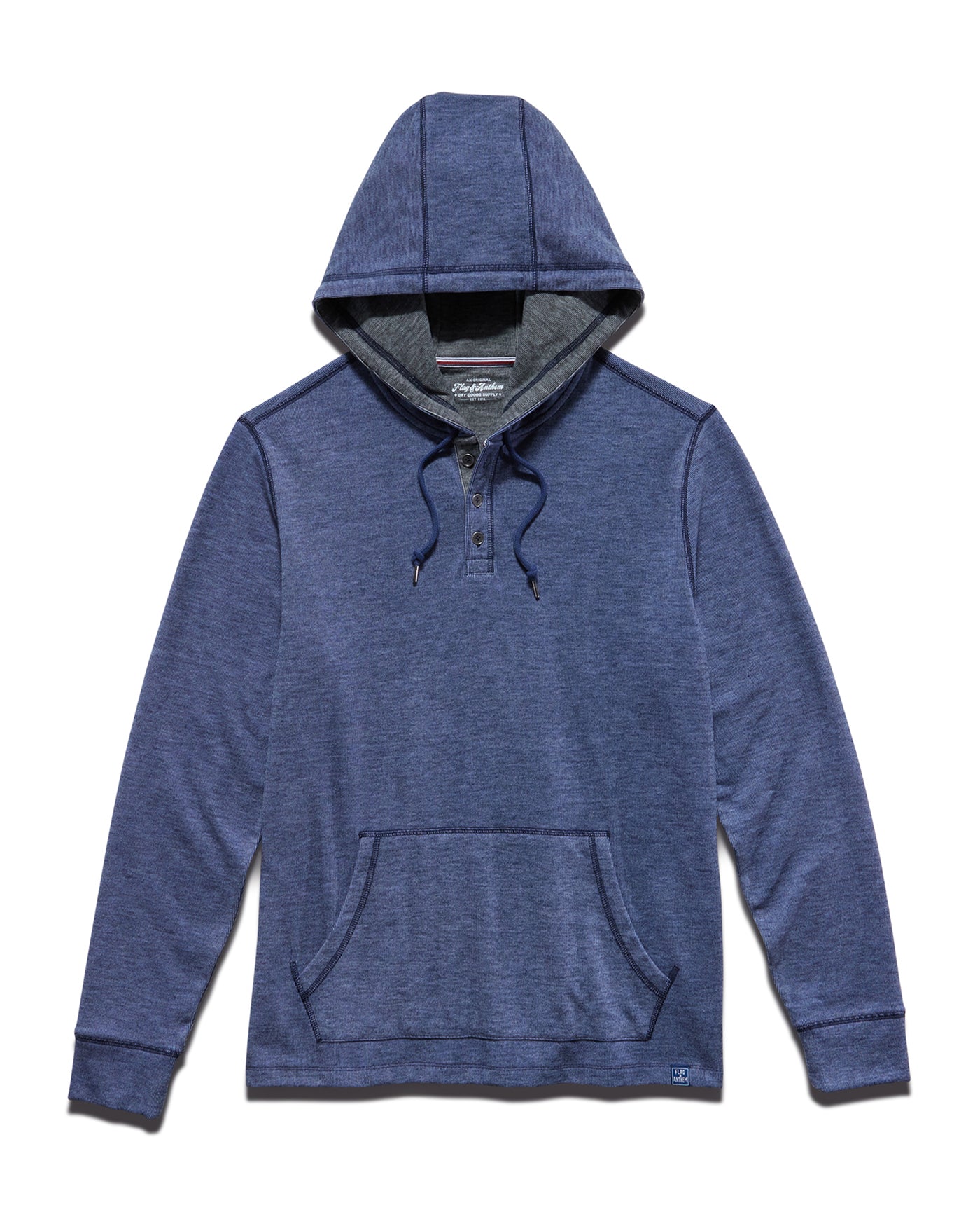 HERO TEXTURED KNIT HOODED HENLEY