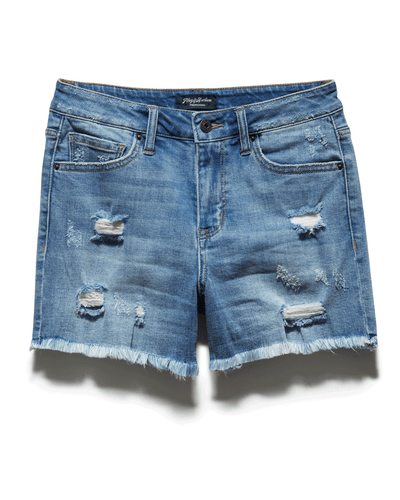 SUNNYVALE DISTRESSED DENIM SHORT - 4" INSEAM