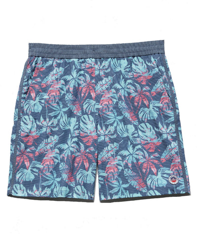 PINETTA PALM PRINT SWIM SHORT -  8" INSEAM (FINAL SALE)