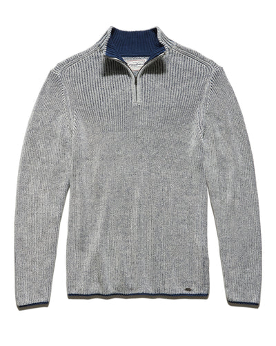 COURTLAND TEXTURED 1/4-ZIP MOCK NECK SWEATER