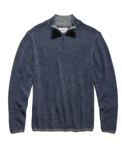 COURTLAND TEXTURED 1/4-ZIP MOCK NECK SWEATER