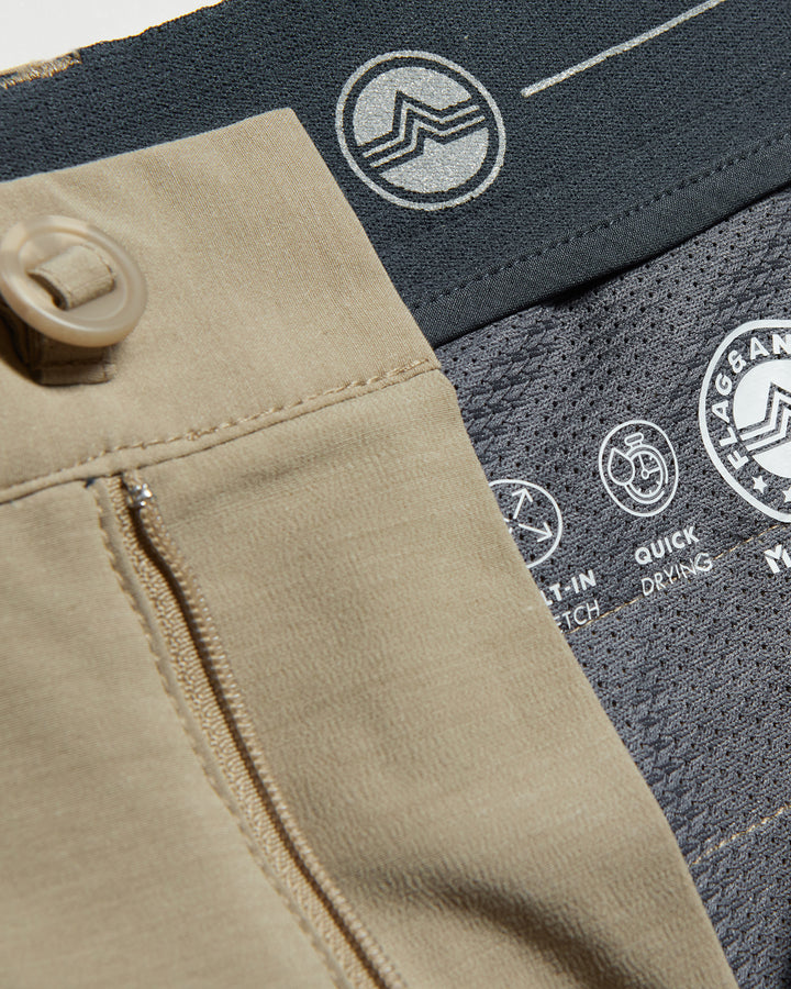 ANY-WEAR COTTON BLEND HYBRID PERFORMANCE SHORT - 8" INSEAM