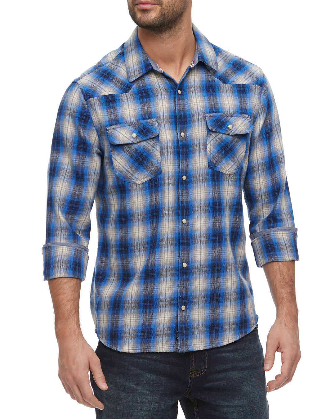 FRANKLIN VINTAGE WASHED WESTERN FLANNEL SHIRT