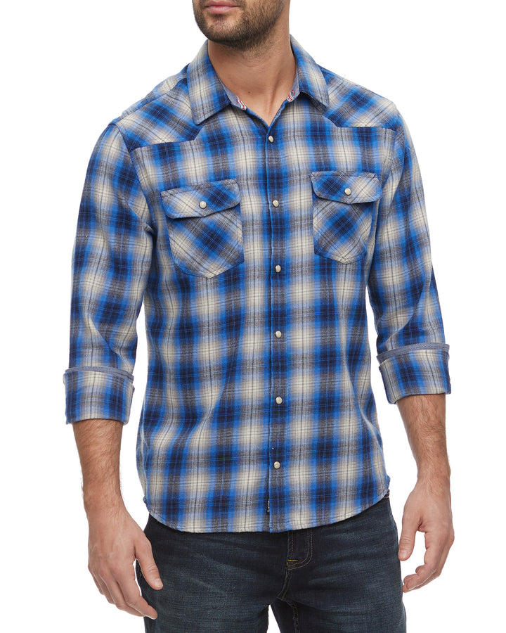 FRANKLIN VINTAGE WASHED WESTERN FLANNEL SHIRT