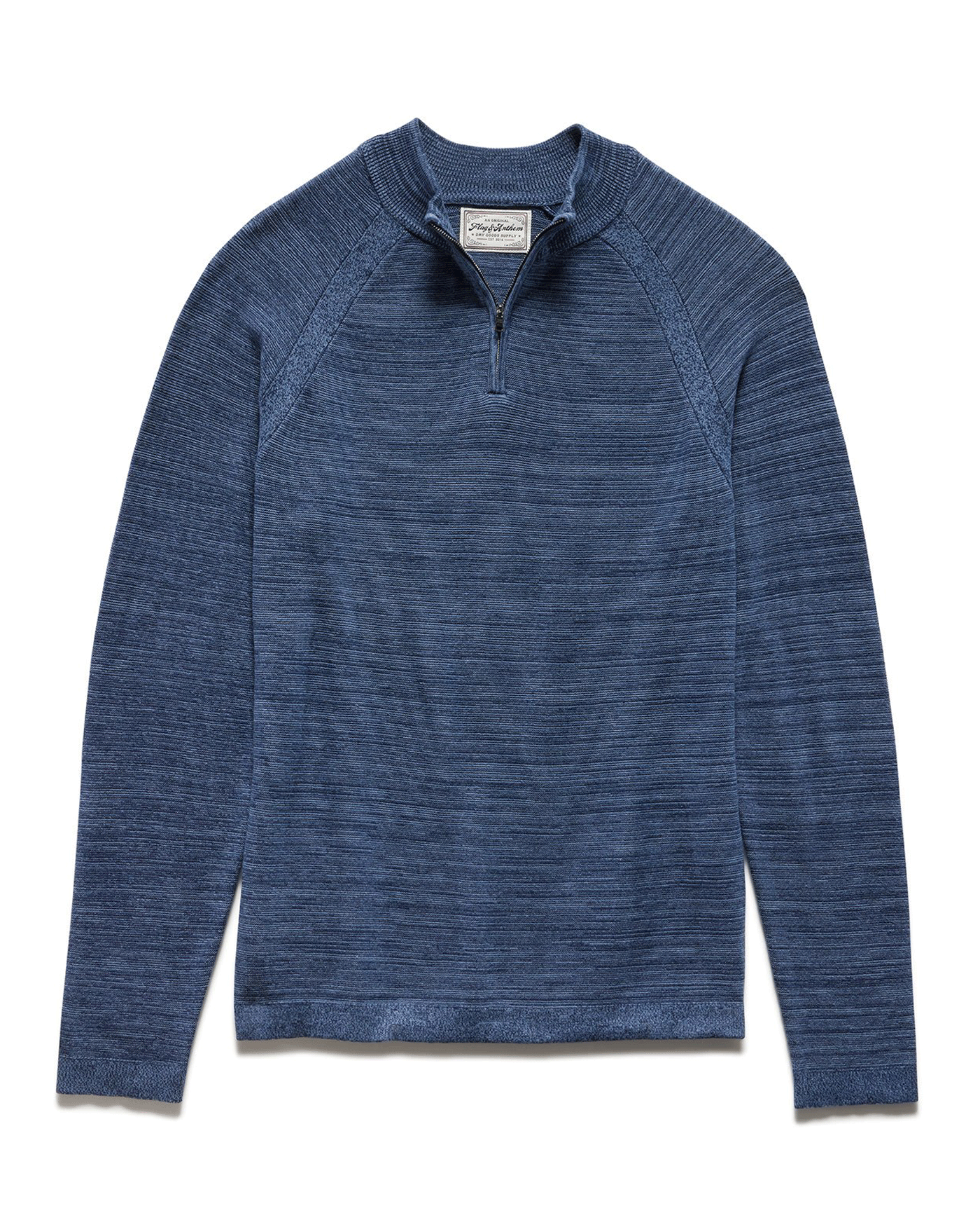 FLOYDALE MARLED RAGLAN 1/4-ZIP SWEATER