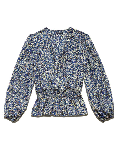 HYANNIS WRAP-FRONT PEASANT TOP