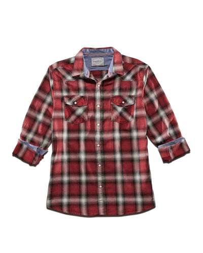 MOORES VINTAGE WASHED WESTERN SHIRT BIG & TALL