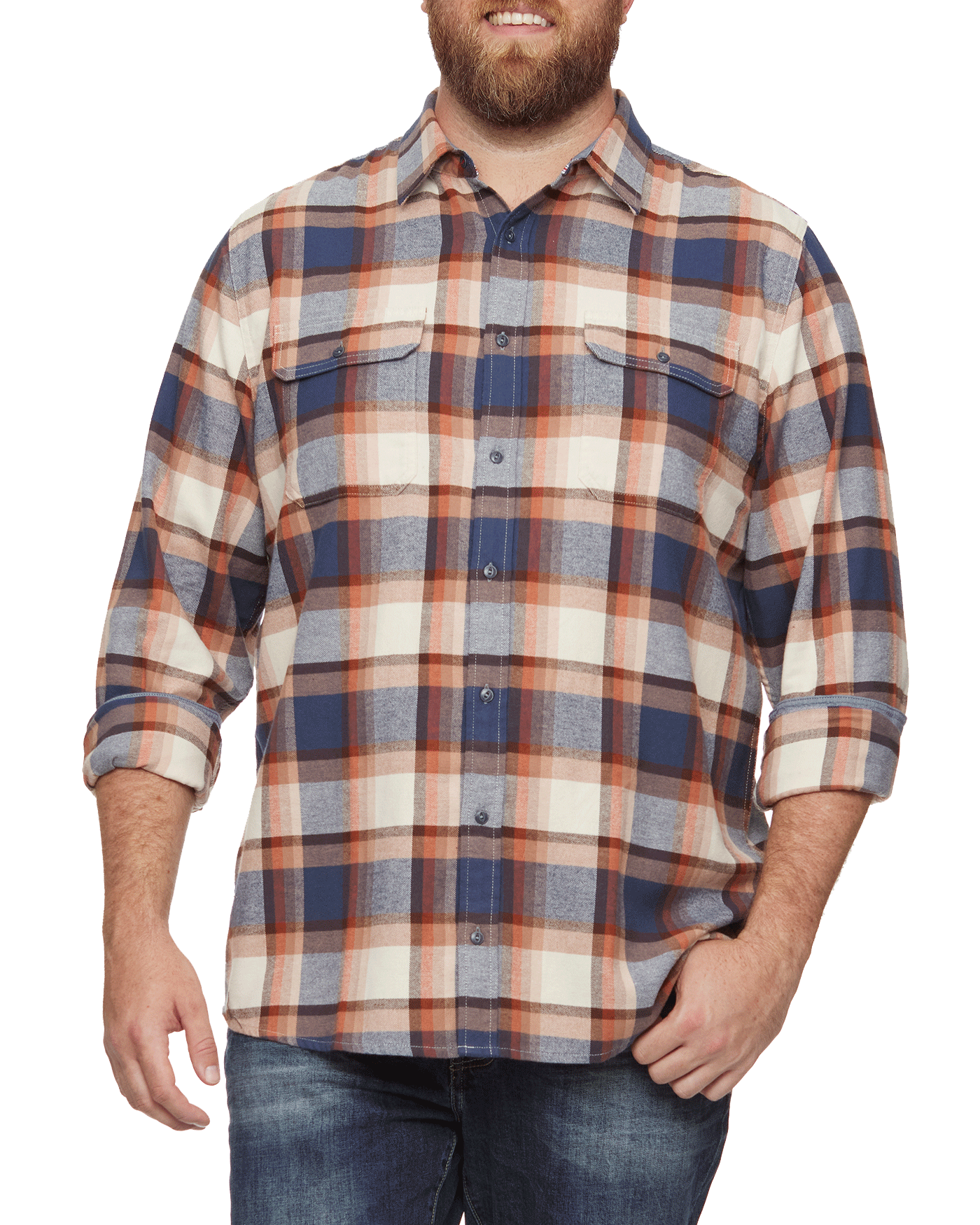 Big & tall flannel shirt sales