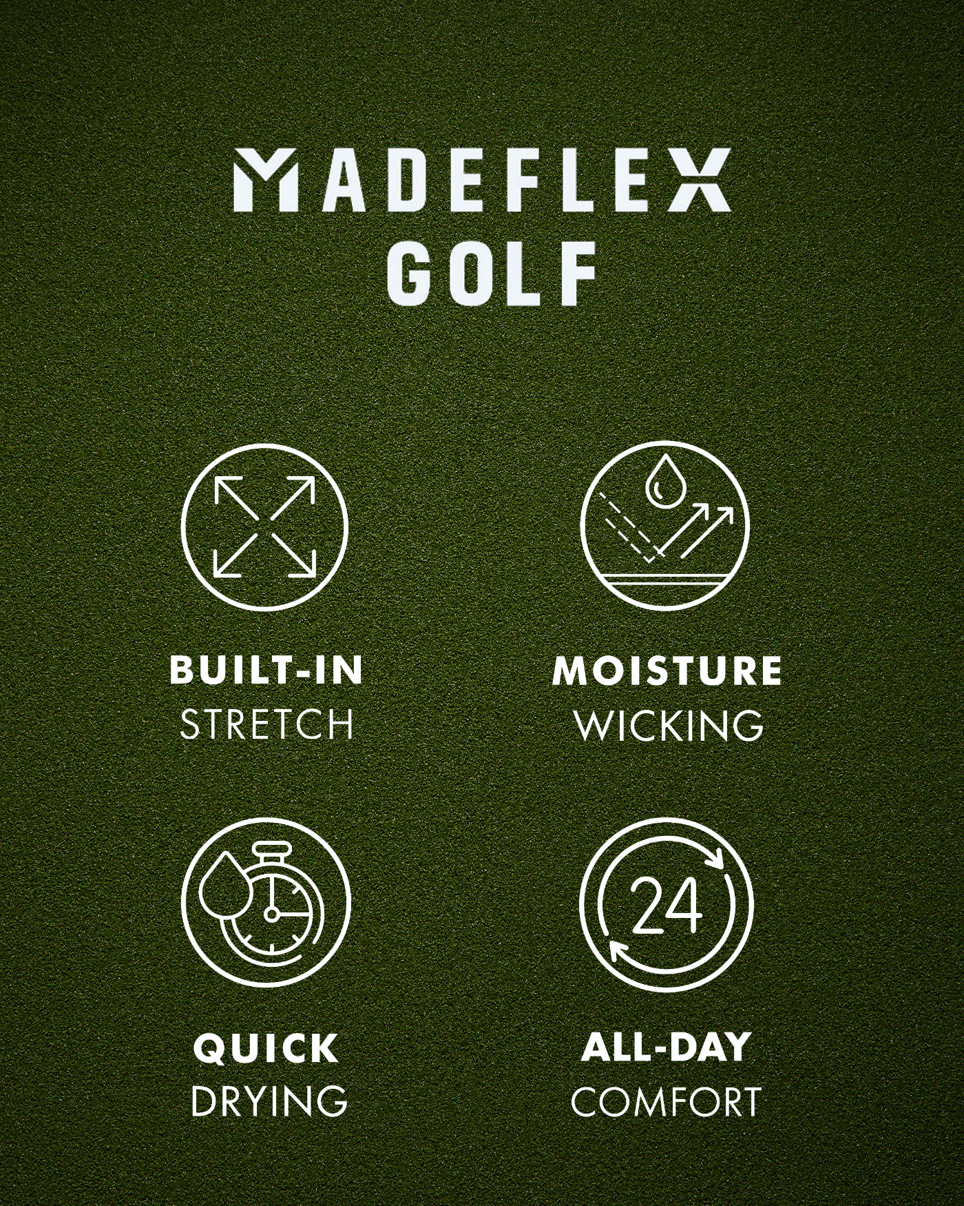 MADEFLEX ANY-WEAR RIPSTOP HYBRID PERFORMANCE SHORT - 10" INSEAM