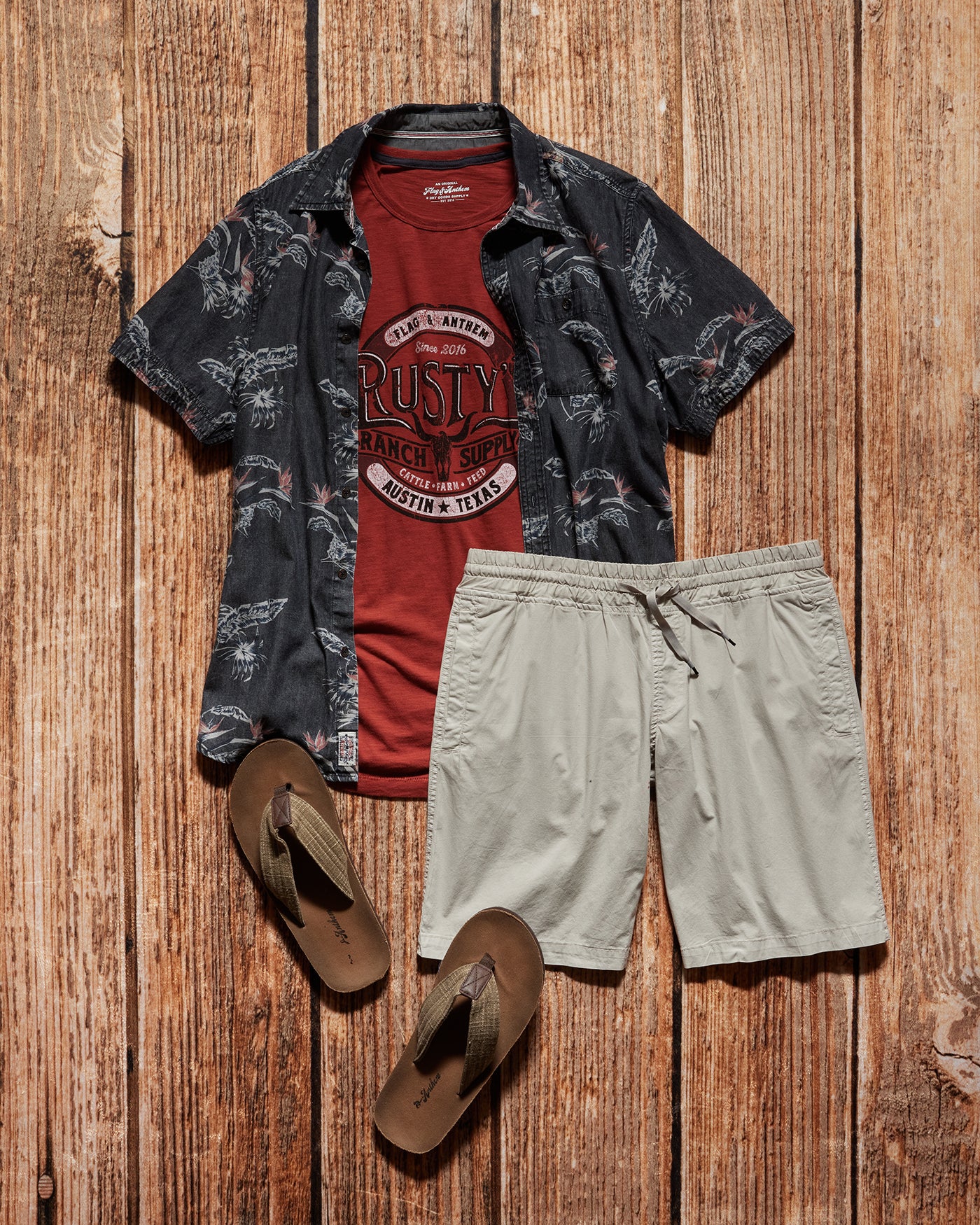 PINECREST PALM PRINT SHIRT