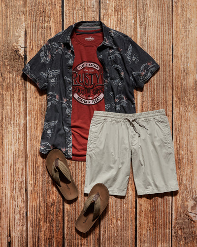 PINECREST PALM PRINT SHIRT