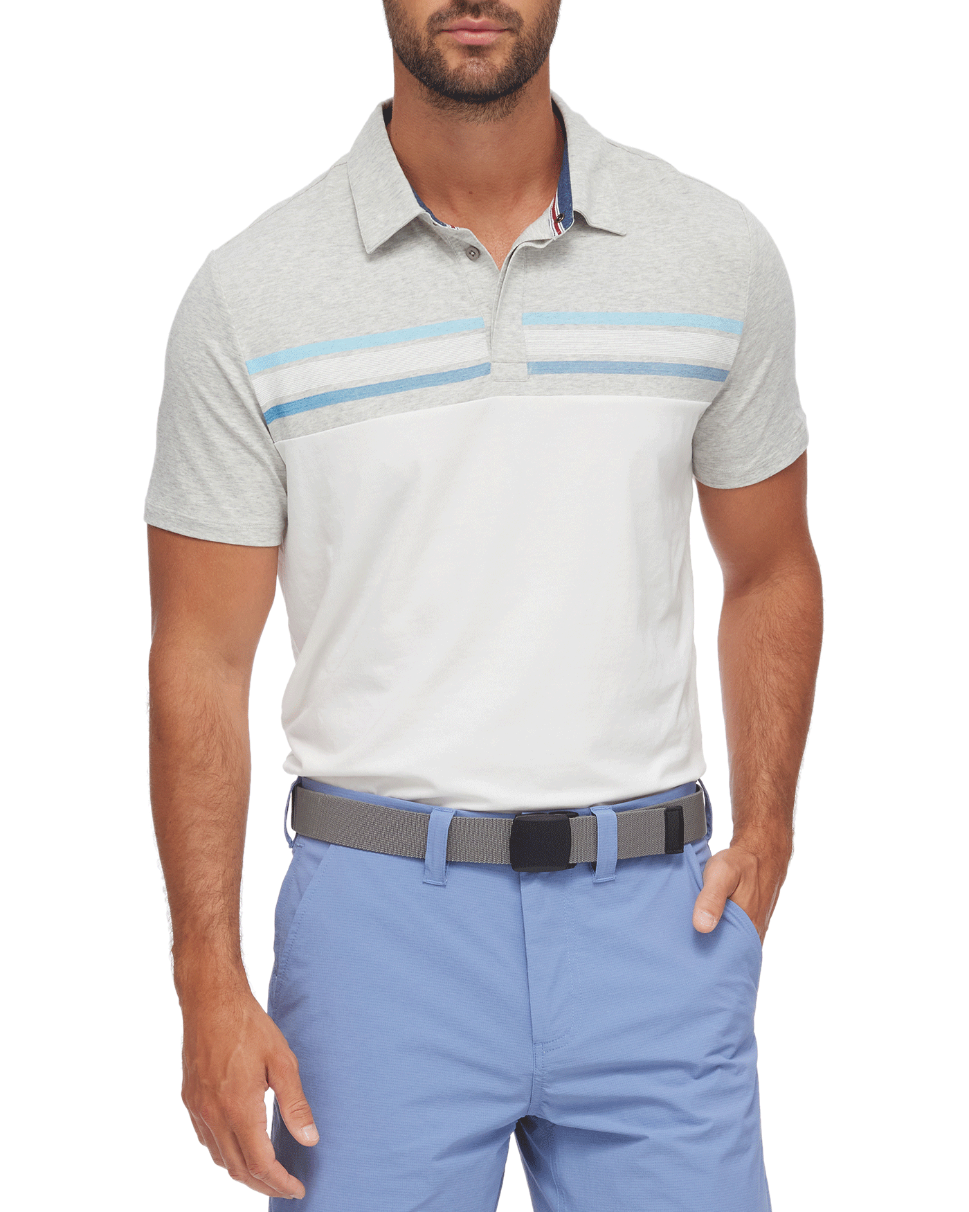 SHIELD BLOCKED PERFORMANCE POLO (FINAL SALE)