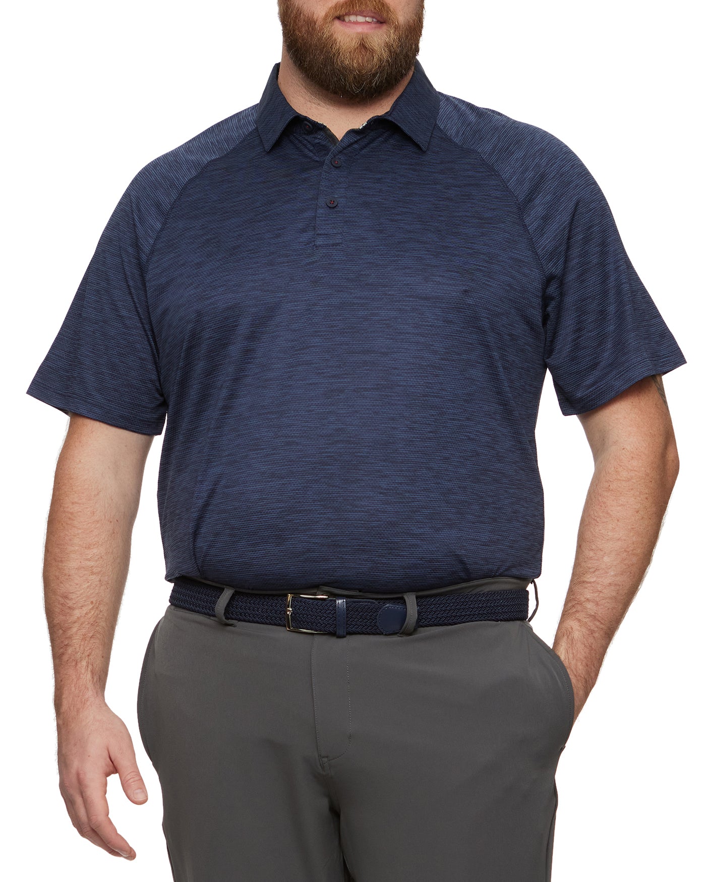 SPRINGFIELD TEXTURED PERFORMANCE POLO BIG & TALL