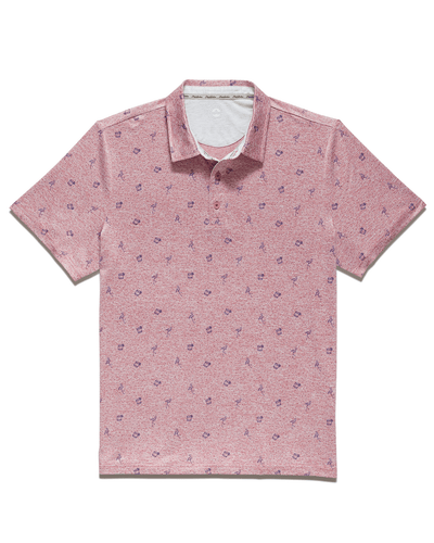 BEAUFORT FLAMINGO PRINT PERFORMANCE POLO BIG & TALL