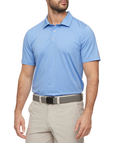 NAPLES STRIPED PERFORMANCE POLO