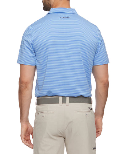 NAPLES STRIPED PERFORMANCE POLO