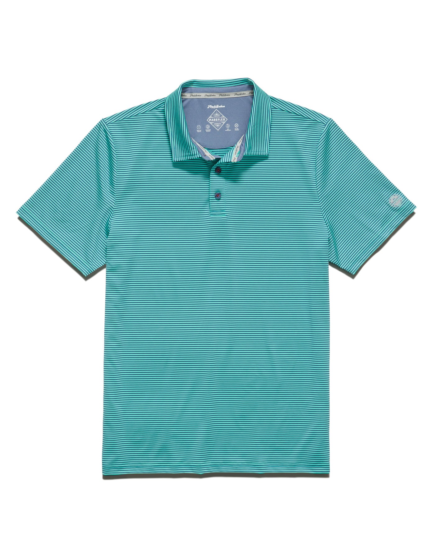 NAPLES STRIPED PERFORMANCE POLO