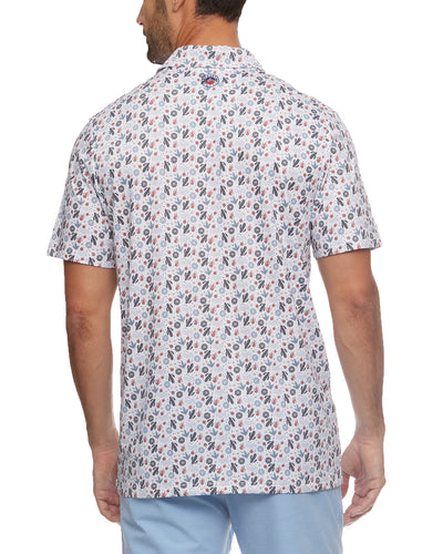 AFTON CACTUS PRINT PERFORMANCE POLO (FINAL SALE)