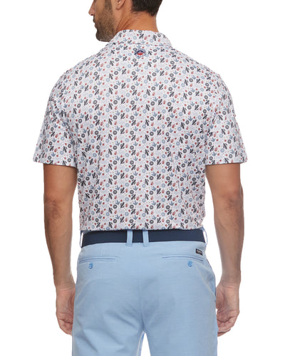 AFTON CACTUS PRINT PERFORMANCE POLO (FINAL SALE)