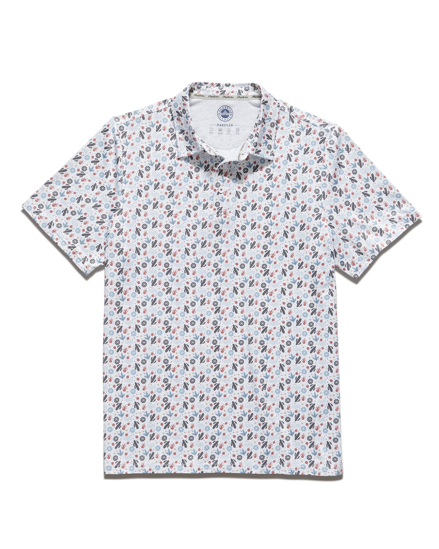 AFTON CACTUS PRINT PERFORMANCE POLO (FINAL SALE)