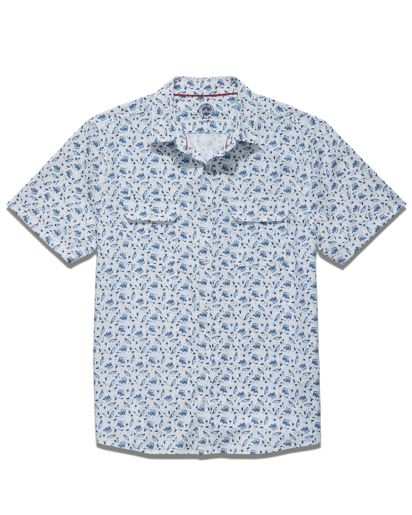 MADEFLEX GOLF PRINT UPF PERFORMANCE SHIRT