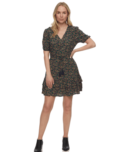 BRISTOL FLORAL PEASANT DRESS