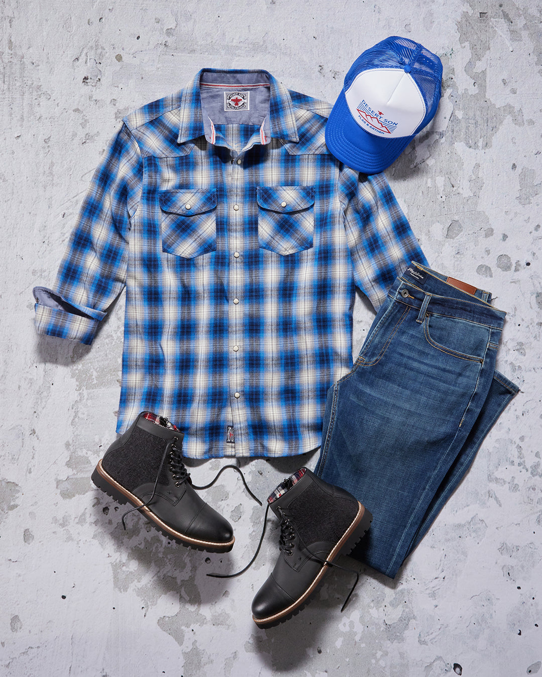 FRANKLIN VINTAGE WASHED WESTERN FLANNEL SHIRT