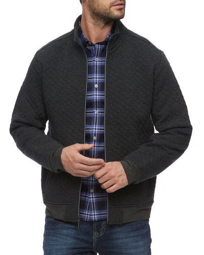 ALLOWAY QUILTED FULL-ZIP MOCK NECK JACKET