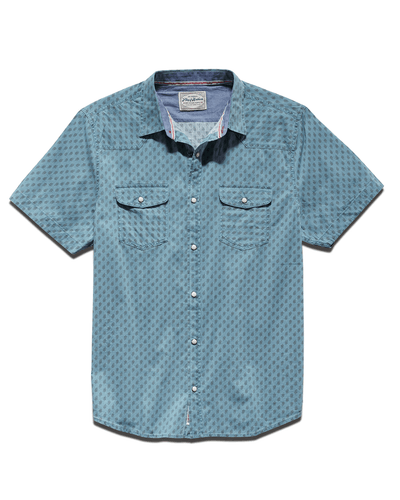 SMITHLAND LEAF PRINT VINTAGE WASHED WESTERN SHIRT (FINAL SALE)