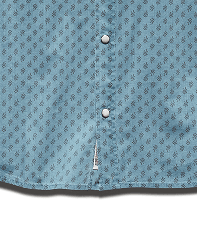 SMITHLAND LEAF PRINT VINTAGE WASHED WESTERN SHIRT (FINAL SALE)