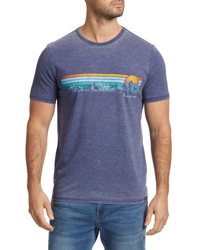 Men's Mountain Sunrise Slub Tee Shirt | Athletic Fit | Flag & Anthem