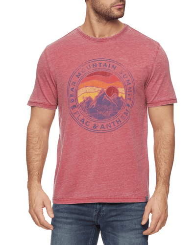 Men's Mountain Sunrise Slub Tee Shirt | Athletic Fit | Flag & Anthem