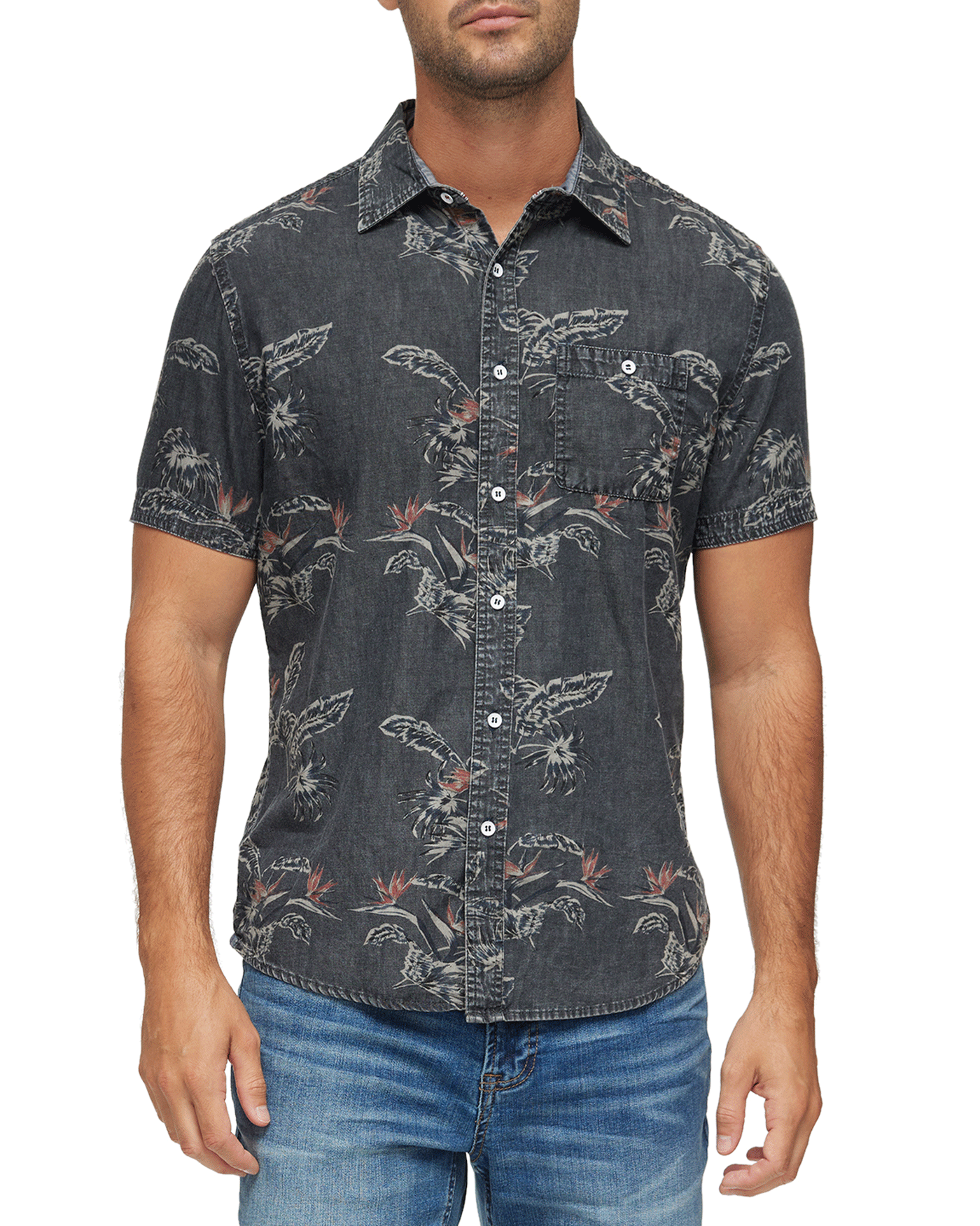 PINECREST PALM PRINT SHIRT