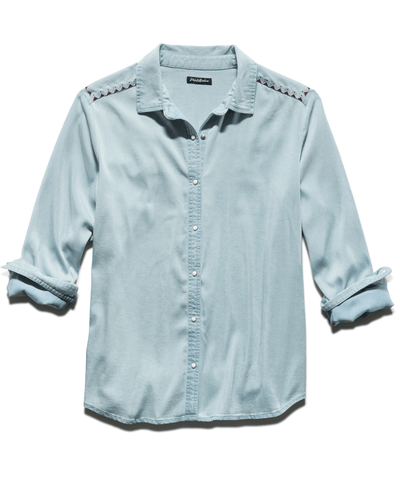 CELINA STITCH DETAIL CHAMBRAY SHIRT