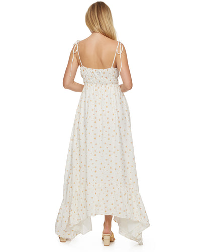 PALOMA FLORAL TIE-STRAP MAXI DRESS