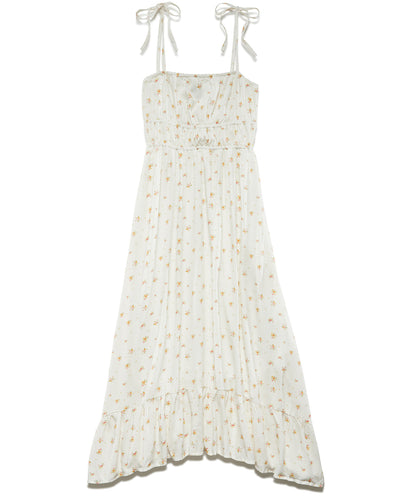 PALOMA FLORAL TIE-STRAP MAXI DRESS