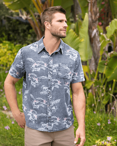 PINECREST PALM PRINT SHIRT