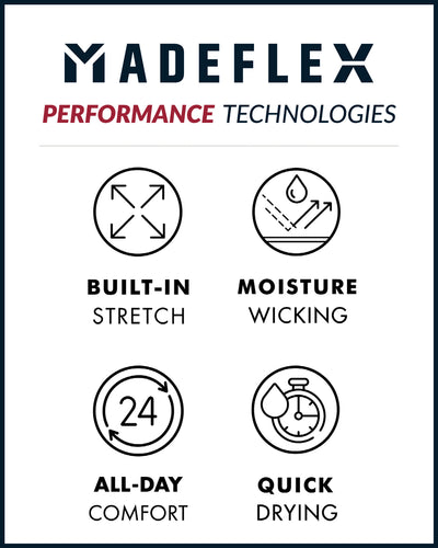 MADEFLEX ANY-WEAR HYBRID SHORT - 10" INSEAM