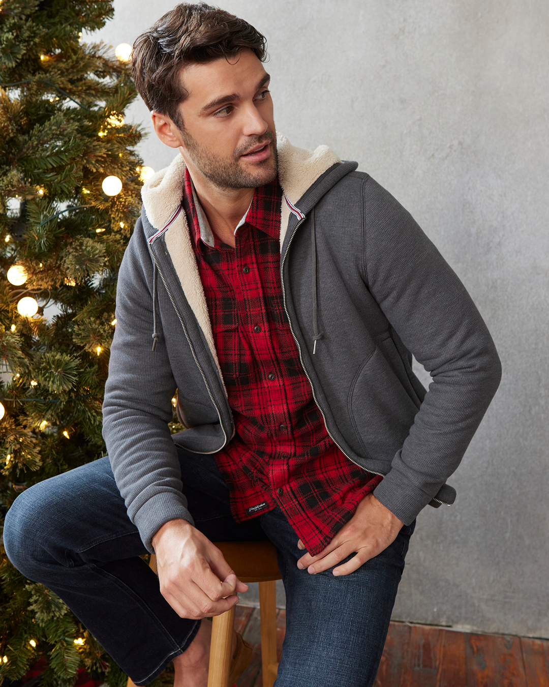 BRADENTON SHERPA-LINED FULL-ZIP HOODIE