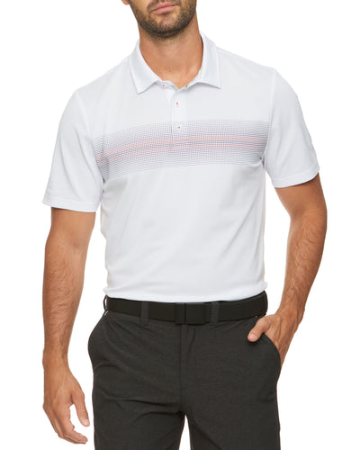 PEORIA OMBRE STRIPE PERFORMANCE POLO