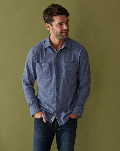 HERO TEXTURED KNIT FLANNEL SHIRT