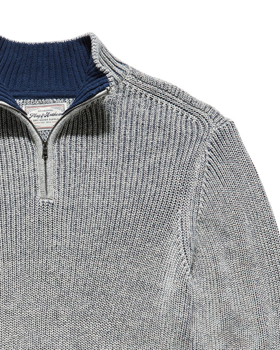 COURTLAND TEXTURED 1/4-ZIP MOCK NECK SWEATER
