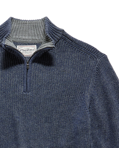 COURTLAND TEXTURED 1/4-ZIP MOCK NECK SWEATER