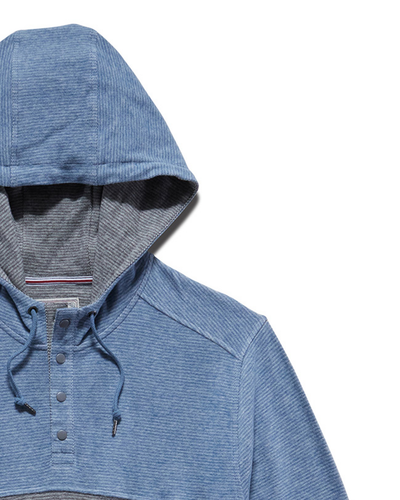 HIGHFILL SUPER-SOFT COLORBLOCK HOODED HENLEY