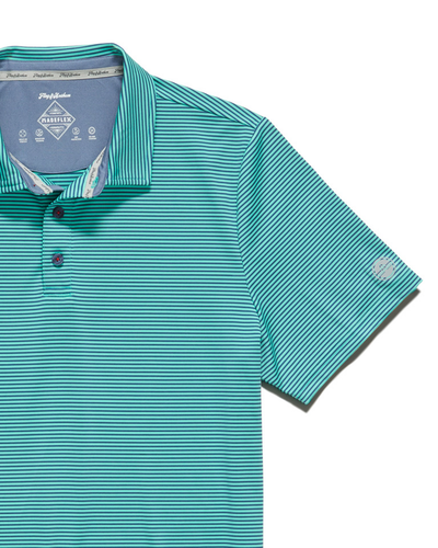 NAPLES STRIPED PERFORMANCE POLO